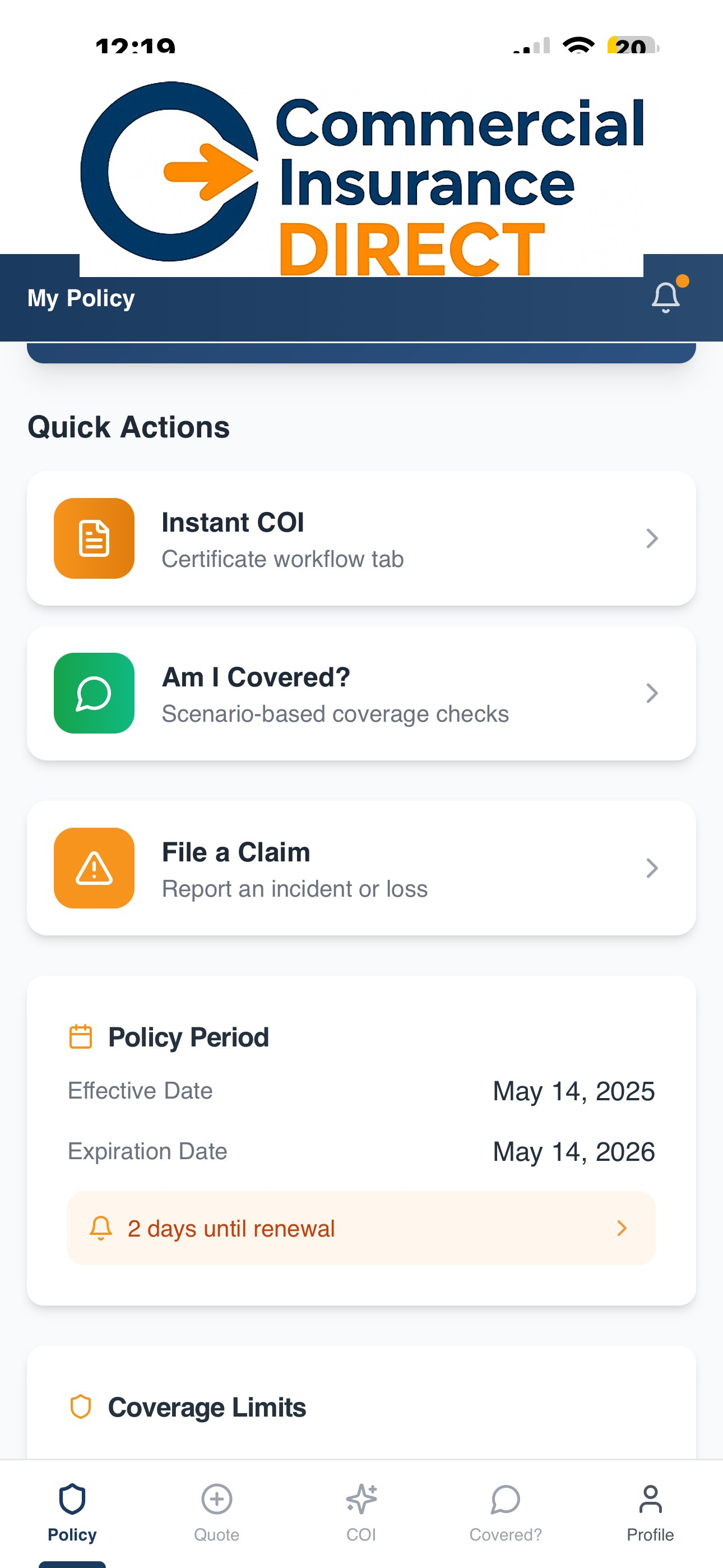 CID Connect quick actions